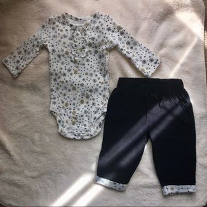 Carters Baby Girl Onesie & Matching Pant NWOT